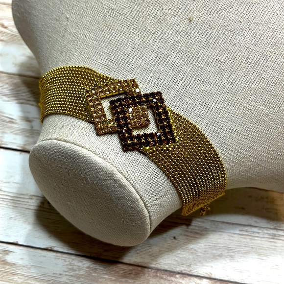 Gold & Bronze Gems Geometric Bracelet - Picture 5 of 9